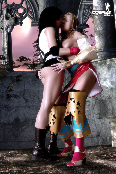 Analia and Nayma in Ashe, Tifa from Final Fantasy from Cosplay Erotica
