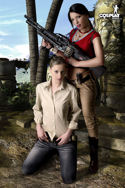 Marilyn and Mea Lee in Elena, Chloe Frazer from Uncharted from Cosplay Erotica