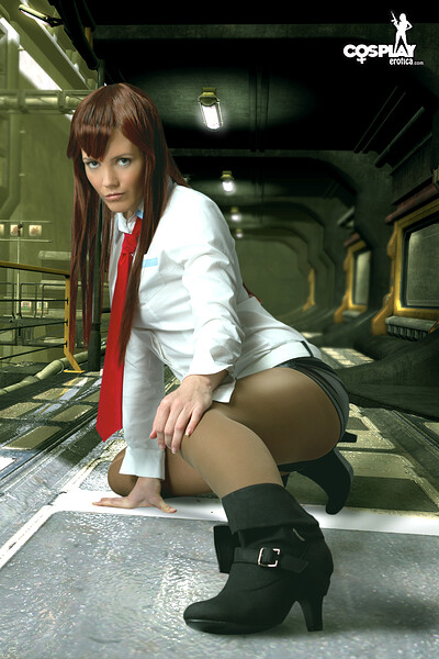 Gogo in Kurisu Makise from Steins Gate from Cosplay Erotica