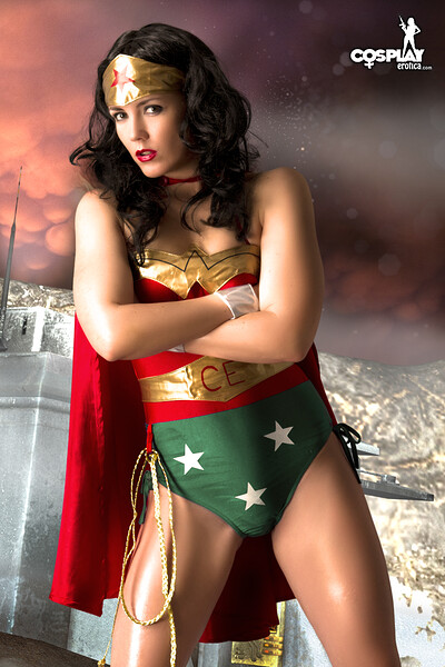 Gogo in Wonder Woman from All Star Comics 8 from Cosplay Erotica