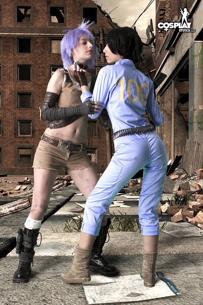Marylin and Angela in Marylin and Angela from Fallout from Cosplay Erotica