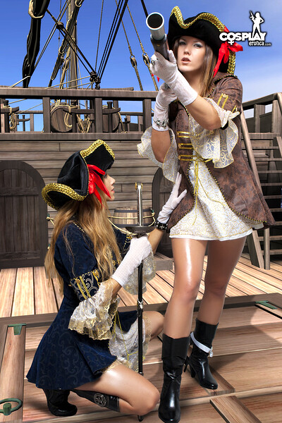 Gogo and Angela in Pirates of lesbos from Cosplay Erotica