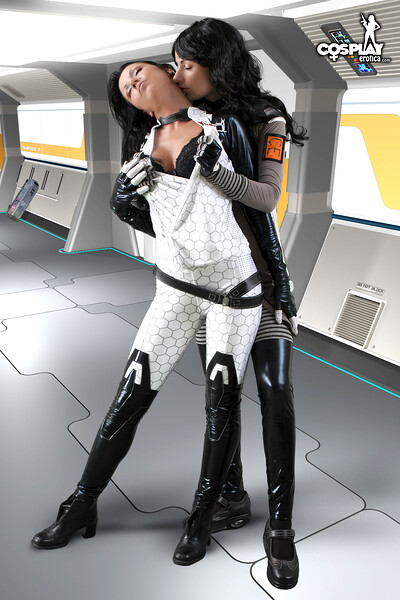 Marilyn and Mea Lee in Alila, Mira from Mass Effect from Cosplay Erotica