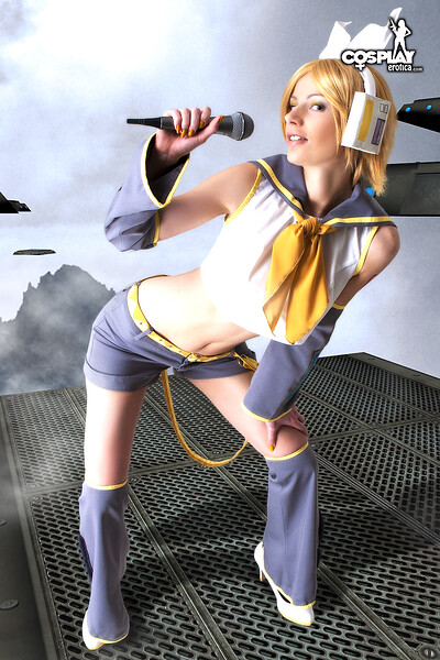 Marylin in Rin Kagamine from Vocaloid from Cosplay Erotica