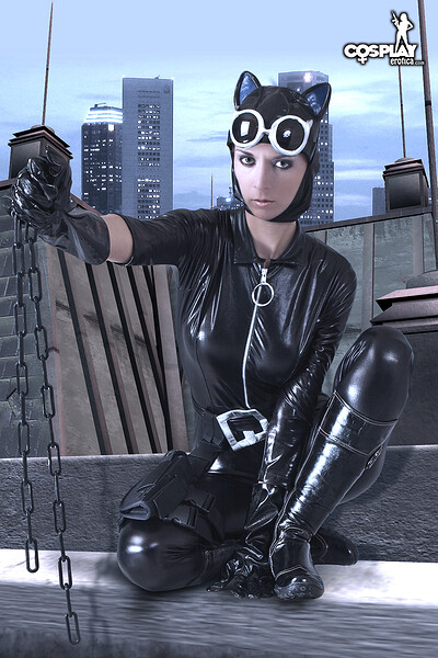 Lana in CatWoman from Batman from Cosplay Erotica