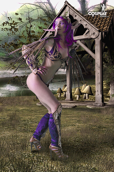 Angela in Night elf from Warcraft from Cosplay Erotica