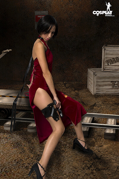 Angela in Ada Wong from Resident Evil from Cosplay Erotica