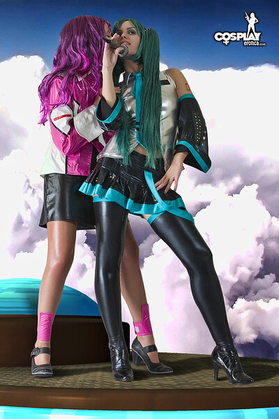Analia and Nayma in Destiny, Miku from Vocaloid from Cosplay Erotica