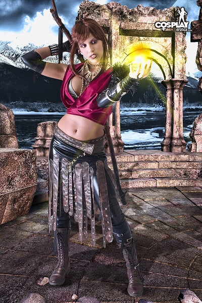 Analia in Morrigan from Dragon Age from Cosplay Erotica