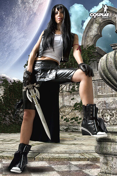 Angela in Tifa from Final Fantasy from Cosplay Erotica