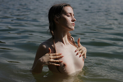 Anna in Pond Lady from Nude In Russia