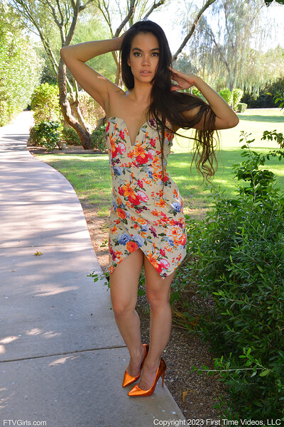 Angelina in Floral Dress & Heels from Ftv Girls