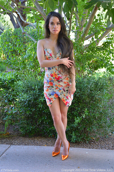 Angelina in Floral Dress & Heels from Ftv Girls