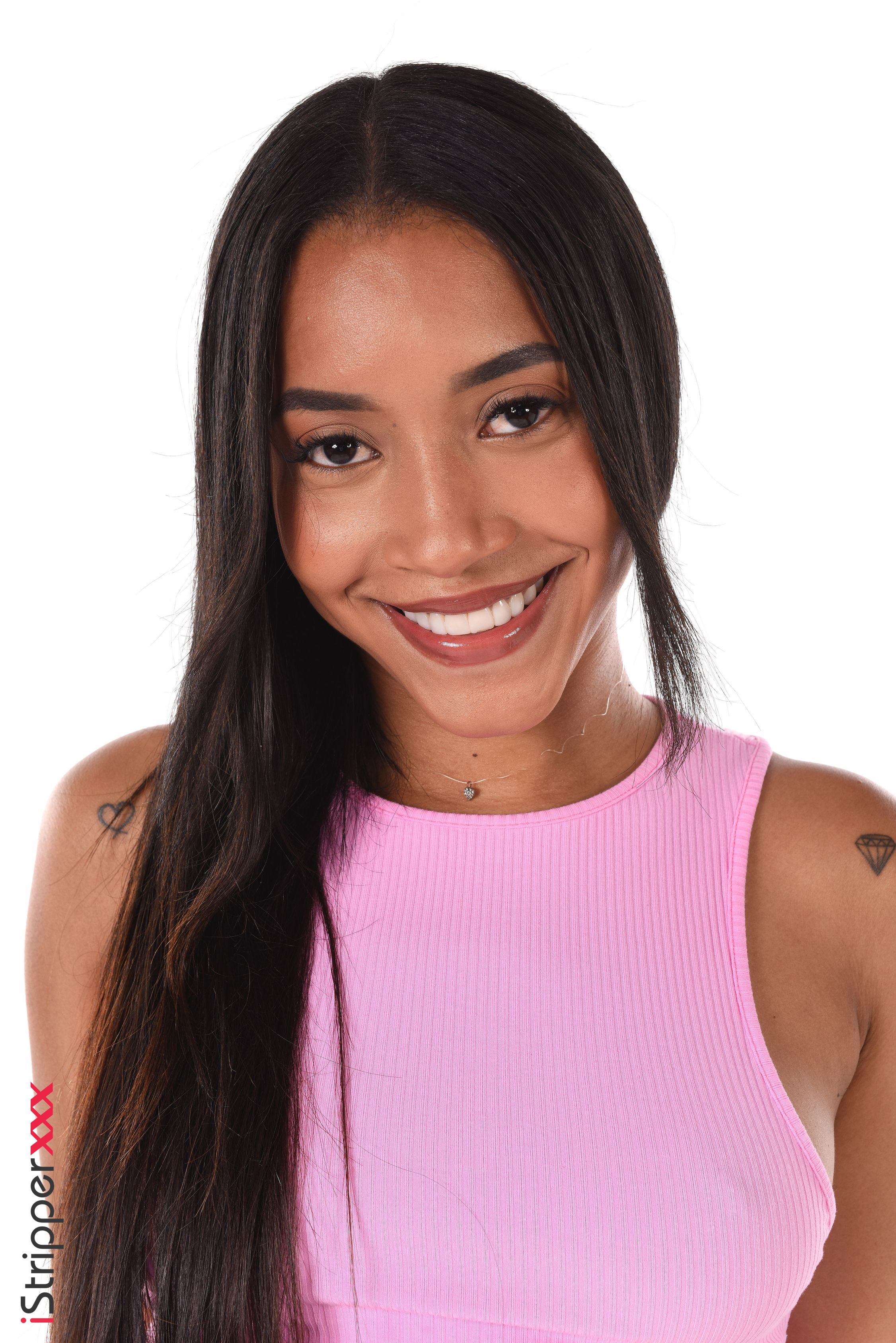 Linda Baker in Istripper set Vibrant Pink