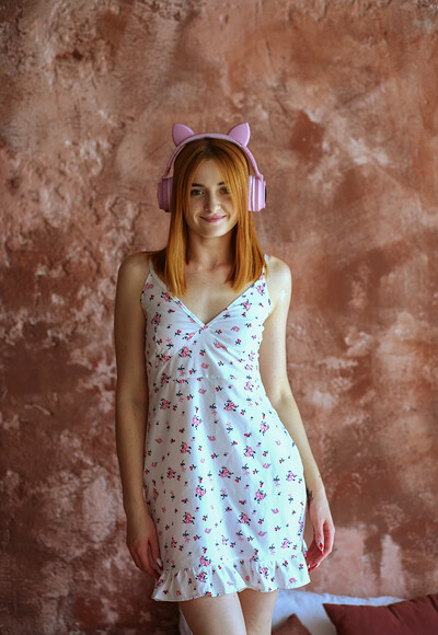 Avery in Bunny Headphones from Stunning 18