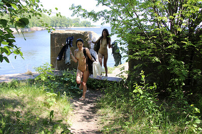 Katja P and Olga K in Boat Hippies from Nude In Russia