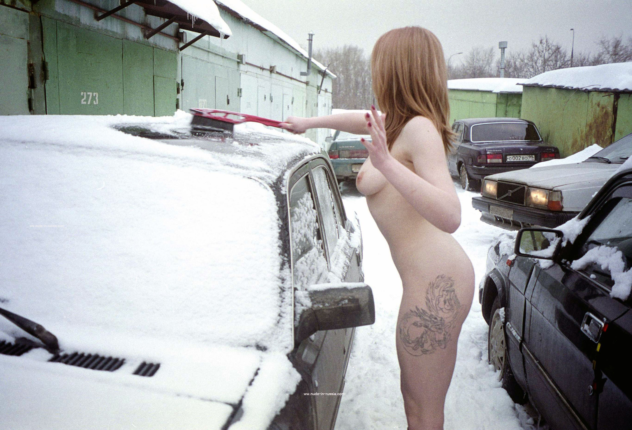 Anna in Nude In Russia set Car Girl