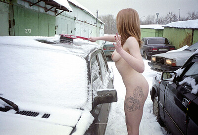 Anna in Car Girl from Nude In Russia