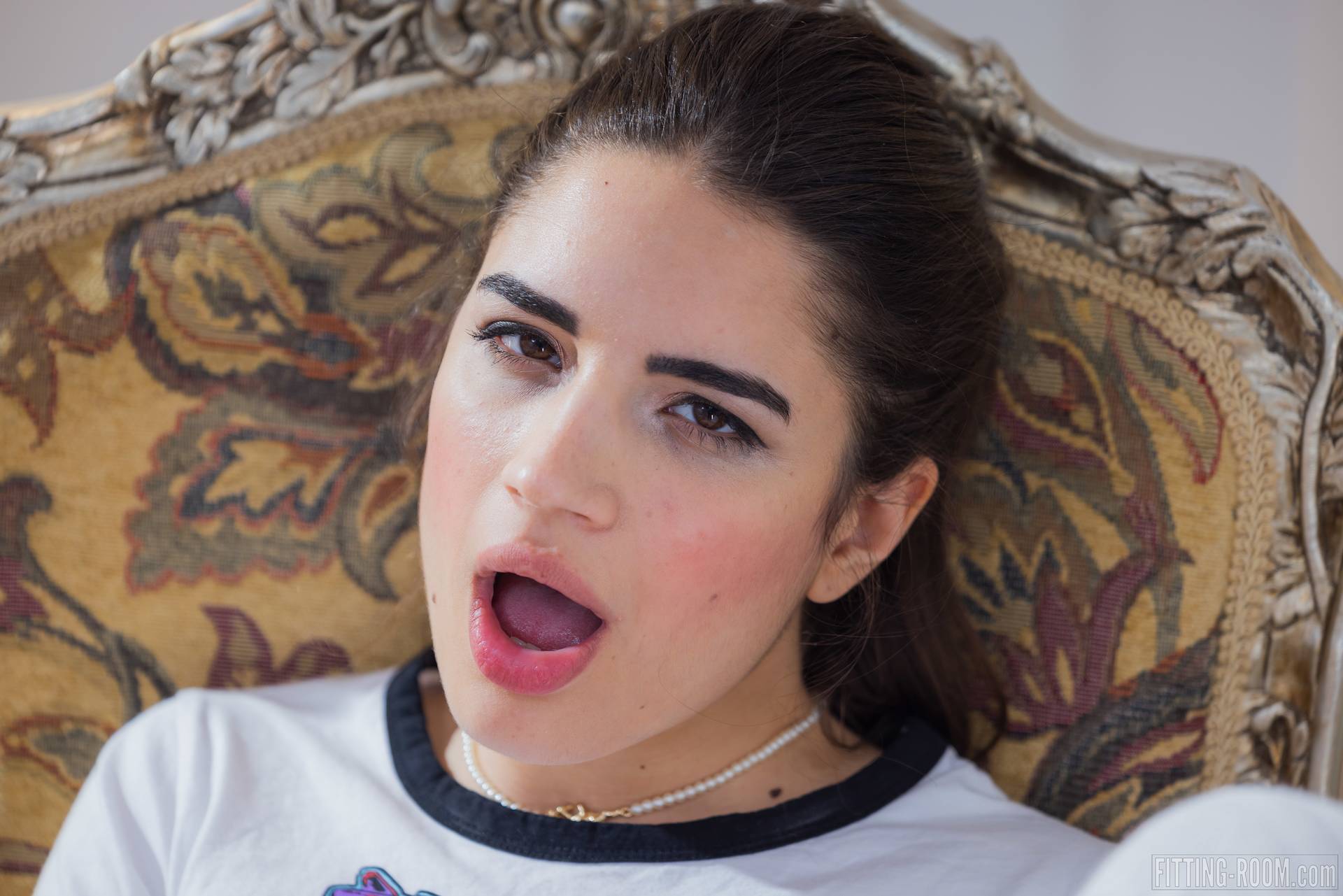 Candie Luciani in Fitting Room set College Girl Wet Panties
