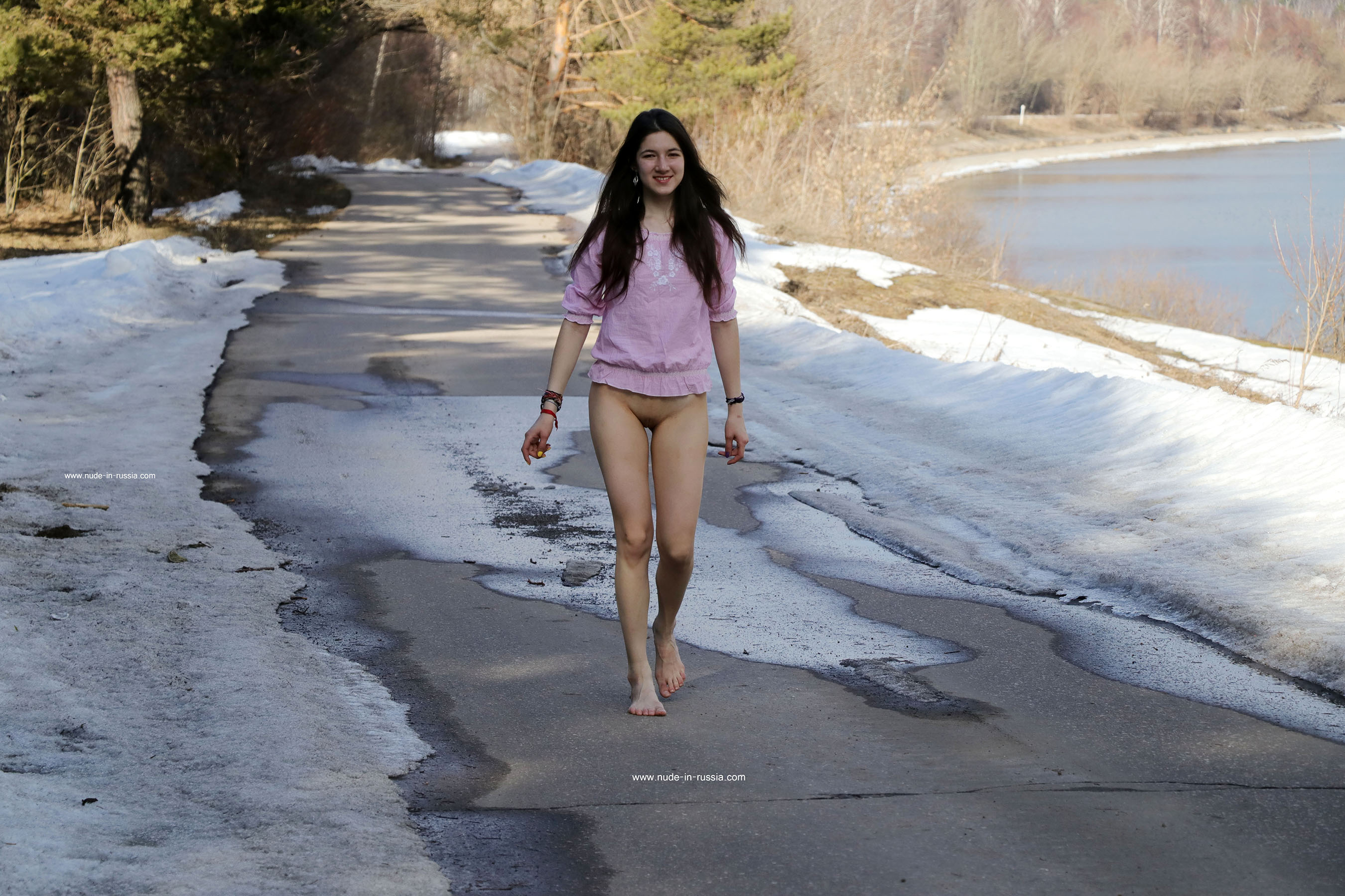 Katja P in Nude In Russia set Natural Walk