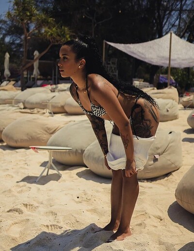 Asami in Inked Babe on the Beach from Sanktor