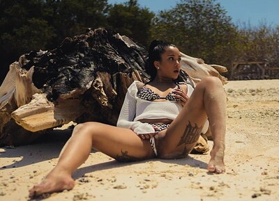 Asami in Inked Babe on the Beach from Sanktor