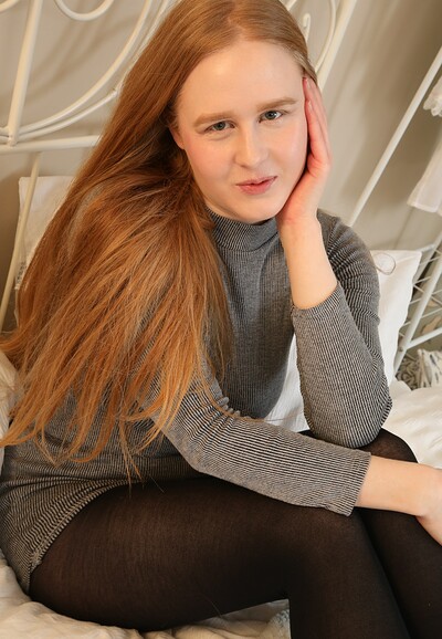 Aurora Phoenix in Tight Minidress Black Pantyhose from Only Opaques