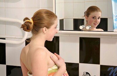 Mel in Showering from Nubiles