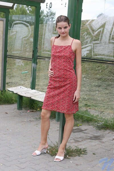 Carolina in Busstop from Nubiles