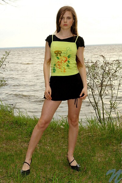 Carmen in Green tops from Nubiles