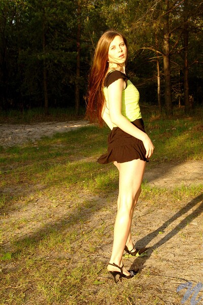 Carmen in Green tops from Nubiles