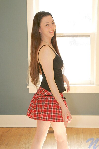 Petra in Chequered_skirt from Nubiles