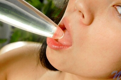 Mai in Glass dildos from Nubiles