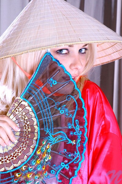 Jess in Silk robe from Nubiles