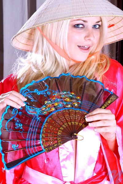 Jess in Silk robe from Nubiles