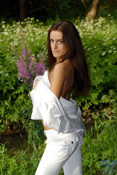 Nika in Flowers outdoor from Nubiles
