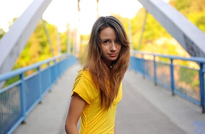 Inna Blossom in Outdoor upskirt from Nubiles