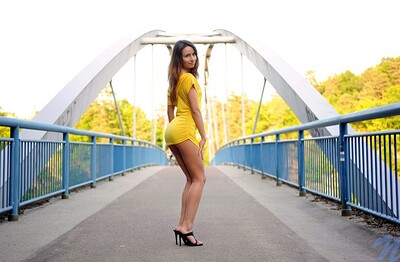 Inna Blossom in Outdoor upskirt from Nubiles