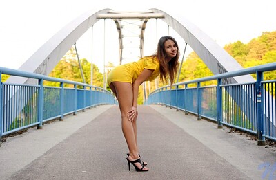 Inna Blossom in Outdoor upskirt from Nubiles