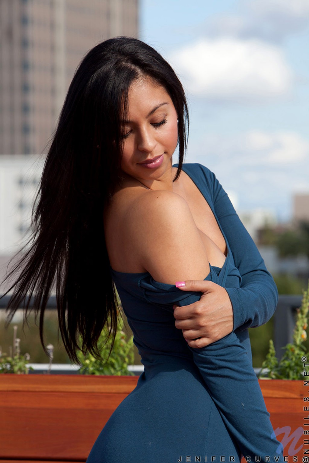 Jenifer Curves in Nubiles set Rooftop beauty