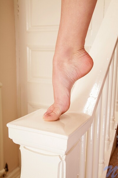 Tegan in Stairs pussy play from Nubiles