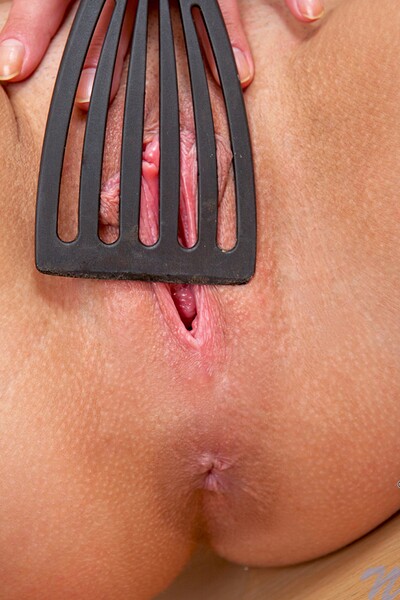 Violetta in Fun with kitchen utensils from Nubiles