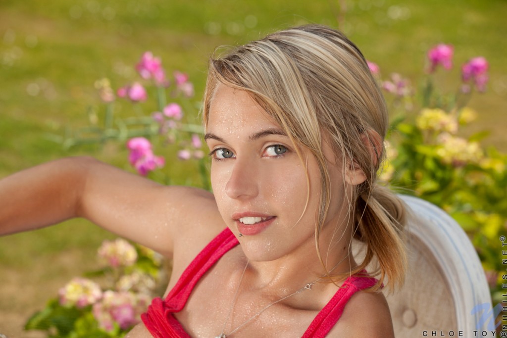 Chloe Toy in Nubiles set Water works