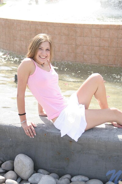 Lisa in 0fountain from Nubiles