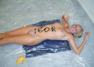 Megan, the hot teenage chick, gets it on in the tub.