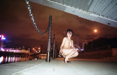 Mina in Night Lights from Nude In Russia