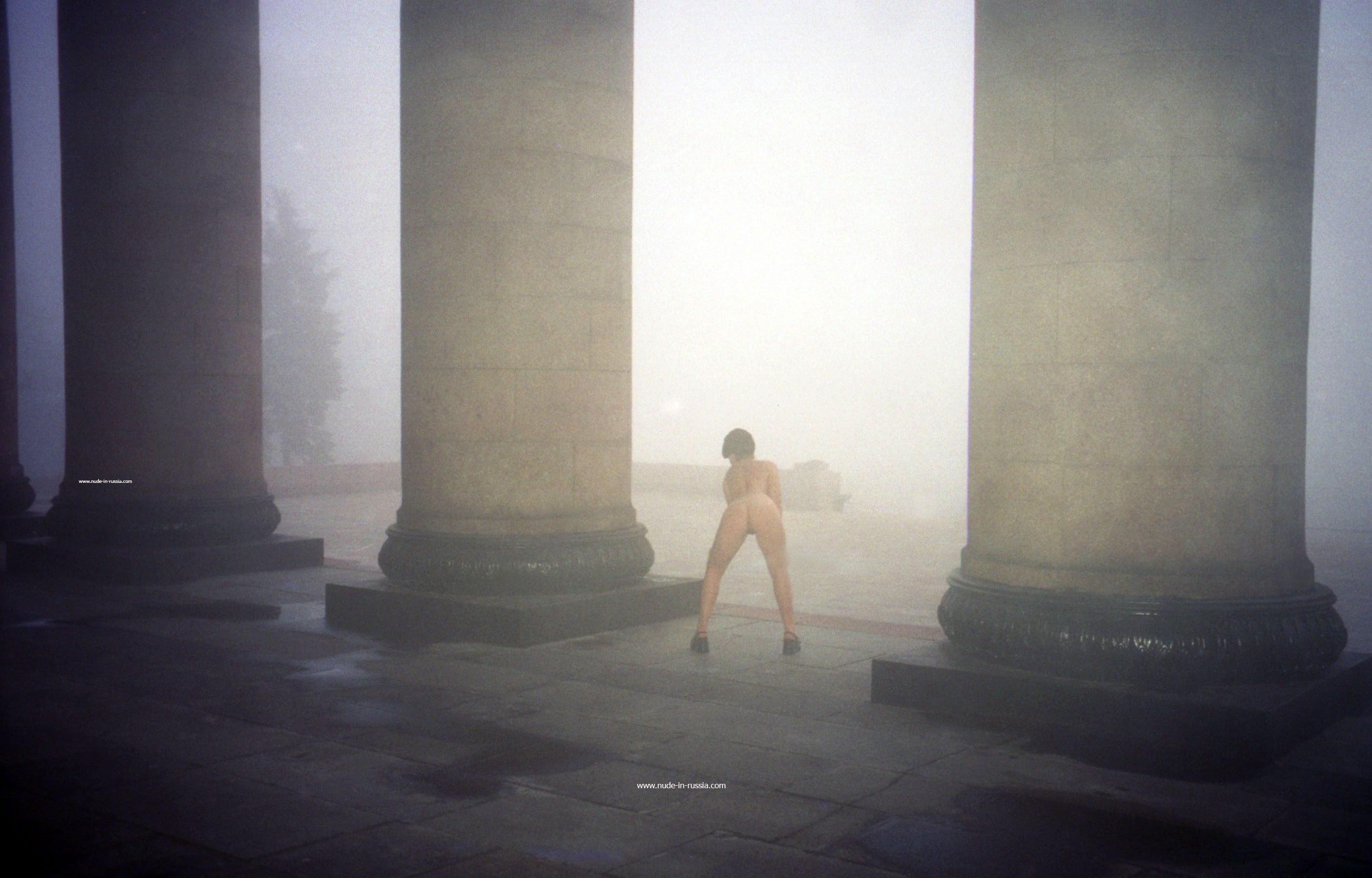 Gella in Nude In Russia set Foggy