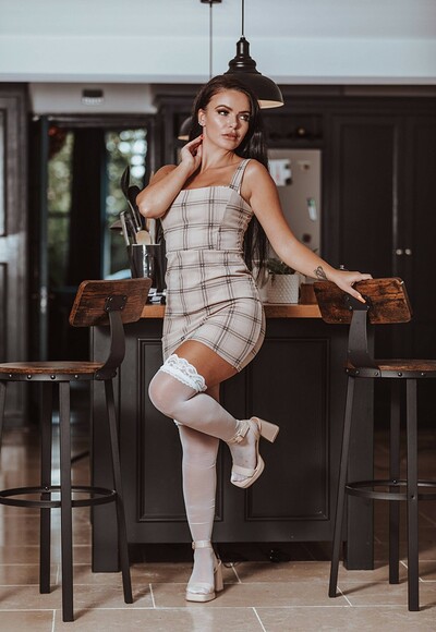 Sophie Marie in Lost Tartan from More Than Nylons
