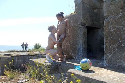 Zeya and Eva in Lesbians In The Wind from Nude In Russia