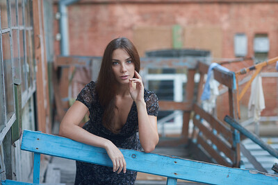 Vasilina in Staircase from Nude In Russia